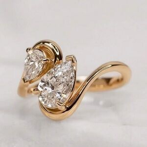 Boutique | Gold and Silver Teardrop Ring